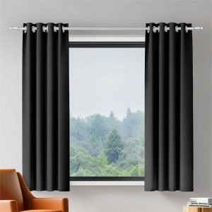 Black Short Blackout Curtains
