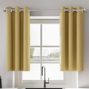 Yellow Living Room Blackout Curtains