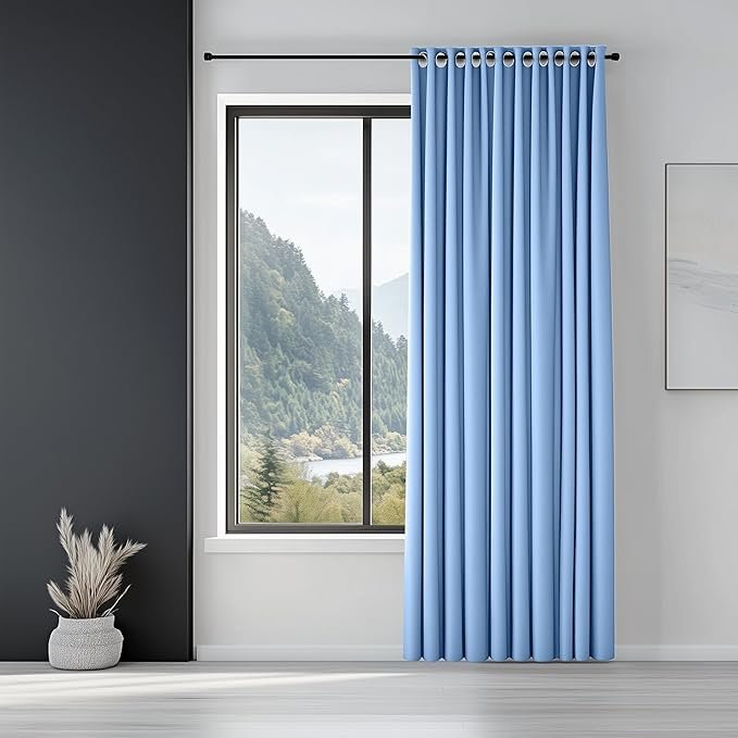 Thermal Insulated Blue Blackout Curtains