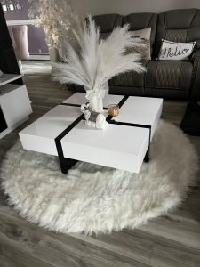 ORINOVA Round White Fluffy Faux Fur Rugs